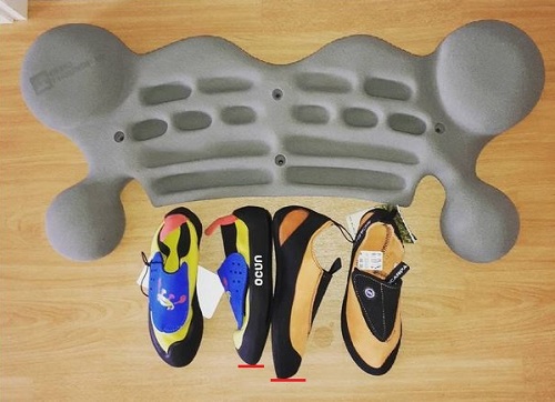 Actual difference in climbing shoe sizes