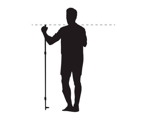 Length of cross-country skiing poles